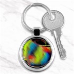 Punctulated Colorful Ground Noise Nervous Sorcery Sight Screen Pattern Key Chains (Round)  Front