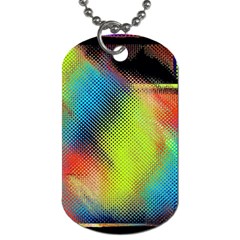 Punctulated Colorful Ground Noise Nervous Sorcery Sight Screen Pattern Dog Tag (one Side) by Simbadda