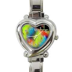 Punctulated Colorful Ground Noise Nervous Sorcery Sight Screen Pattern Heart Italian Charm Watch by Simbadda