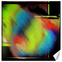 Punctulated Colorful Ground Noise Nervous Sorcery Sight Screen Pattern Canvas 12  X 12   by Simbadda