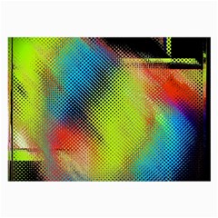 Punctulated Colorful Ground Noise Nervous Sorcery Sight Screen Pattern Large Glasses Cloth (2-side) by Simbadda