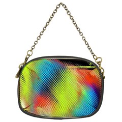 Punctulated Colorful Ground Noise Nervous Sorcery Sight Screen Pattern Chain Purses (two Sides)  by Simbadda