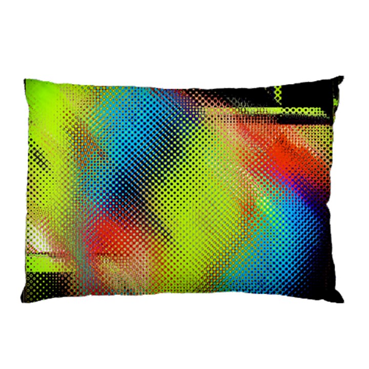 Punctulated Colorful Ground Noise Nervous Sorcery Sight Screen Pattern Pillow Case