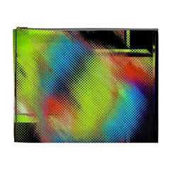 Punctulated Colorful Ground Noise Nervous Sorcery Sight Screen Pattern Cosmetic Bag (xl) by Simbadda