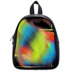 Punctulated Colorful Ground Noise Nervous Sorcery Sight Screen Pattern School Bags (small)  by Simbadda