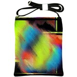 Punctulated Colorful Ground Noise Nervous Sorcery Sight Screen Pattern Shoulder Sling Bags Front