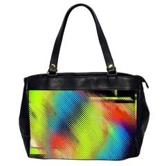 Punctulated Colorful Ground Noise Nervous Sorcery Sight Screen Pattern Office Handbags (2 Sides)  by Simbadda