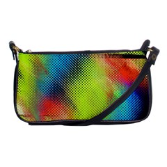 Punctulated Colorful Ground Noise Nervous Sorcery Sight Screen Pattern Shoulder Clutch Bags by Simbadda