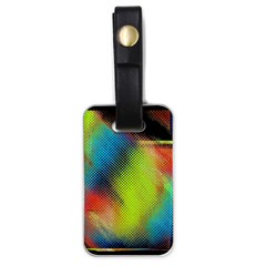 Punctulated Colorful Ground Noise Nervous Sorcery Sight Screen Pattern Luggage Tags (one Side)  by Simbadda