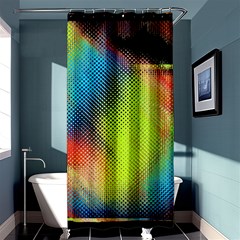 Punctulated Colorful Ground Noise Nervous Sorcery Sight Screen Pattern Shower Curtain 36  X 72  (stall)  by Simbadda