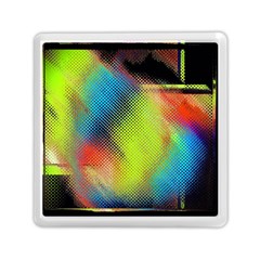 Punctulated Colorful Ground Noise Nervous Sorcery Sight Screen Pattern Memory Card Reader (square)  by Simbadda