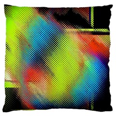 Punctulated Colorful Ground Noise Nervous Sorcery Sight Screen Pattern Large Cushion Case (one Side) by Simbadda