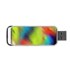 Punctulated Colorful Ground Noise Nervous Sorcery Sight Screen Pattern Portable Usb Flash (one Side) by Simbadda