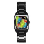 Punctulated Colorful Ground Noise Nervous Sorcery Sight Screen Pattern Stainless Steel Barrel Watch Front