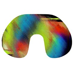 Punctulated Colorful Ground Noise Nervous Sorcery Sight Screen Pattern Travel Neck Pillows by Simbadda