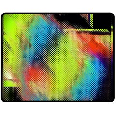 Punctulated Colorful Ground Noise Nervous Sorcery Sight Screen Pattern Double Sided Fleece Blanket (medium)  by Simbadda