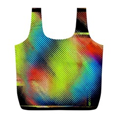 Punctulated Colorful Ground Noise Nervous Sorcery Sight Screen Pattern Full Print Recycle Bags (l)  by Simbadda