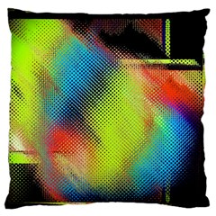 Punctulated Colorful Ground Noise Nervous Sorcery Sight Screen Pattern Large Flano Cushion Case (one Side) by Simbadda