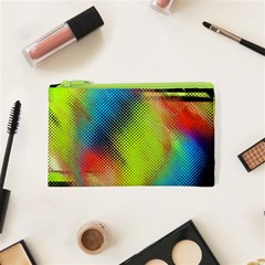 Punctulated Colorful Ground Noise Nervous Sorcery Sight Screen Pattern Cosmetic Bag (xs) by Simbadda