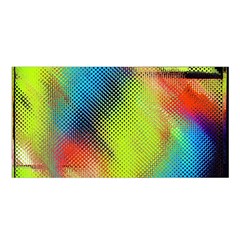 Punctulated Colorful Ground Noise Nervous Sorcery Sight Screen Pattern Satin Shawl by Simbadda