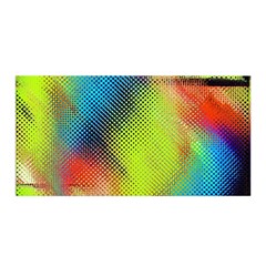 Punctulated Colorful Ground Noise Nervous Sorcery Sight Screen Pattern Satin Wrap by Simbadda