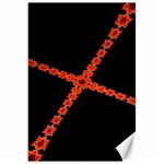 Red Fractal Cross Digital Computer Graphic Canvas 20  x 30   19.62 x28.9  Canvas - 1