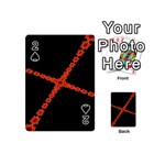 Red Fractal Cross Digital Computer Graphic Playing Cards 54 (Mini)  Front - Spade2