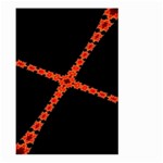 Red Fractal Cross Digital Computer Graphic Large Garden Flag (Two Sides) Front