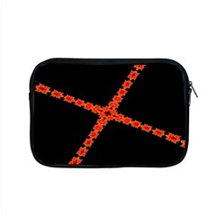 Red Fractal Cross Digital Computer Graphic Apple Macbook Pro 15  Zipper Case by Simbadda