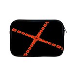 Red Fractal Cross Digital Computer Graphic Apple MacBook Pro 15  Zipper Case Front