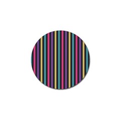 Stripes Colorful Multi Colored Bright Stripes Wallpaper Background Pattern Golf Ball Marker by Simbadda