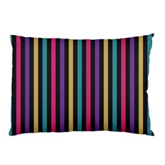 Stripes Colorful Multi Colored Bright Stripes Wallpaper Background Pattern Pillow Case by Simbadda