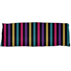 Stripes Colorful Multi Colored Bright Stripes Wallpaper Background Pattern Body Pillow Case (dakimakura) by Simbadda