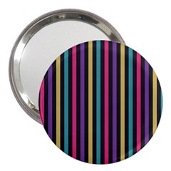 Stripes Colorful Multi Colored Bright Stripes Wallpaper Background Pattern 3  Handbag Mirrors by Simbadda