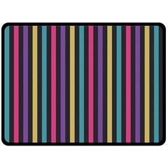 Stripes Colorful Multi Colored Bright Stripes Wallpaper Background Pattern Double Sided Fleece Blanket (large)  by Simbadda