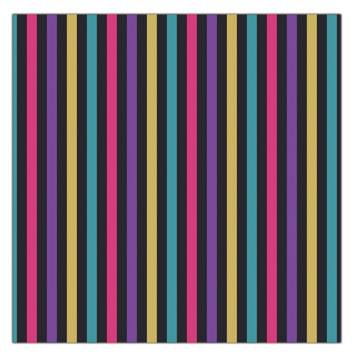 Stripes Colorful Multi Colored Bright Stripes Wallpaper Background Pattern Large Satin Scarf (Square)