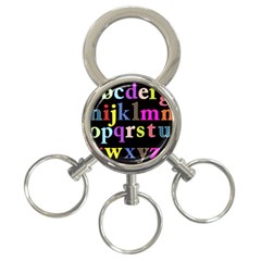 Alphabet Letters Colorful Polka Dots Letters In Lower Case 3-ring Key Chains by Simbadda