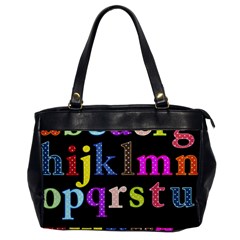 Alphabet Letters Colorful Polka Dots Letters In Lower Case Office Handbags by Simbadda