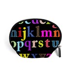 Alphabet Letters Colorful Polka Dots Letters In Lower Case Accessory Pouches (Small)  Front