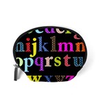 Alphabet Letters Colorful Polka Dots Letters In Lower Case Accessory Pouches (Small)  Back