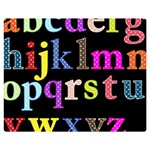 Alphabet Letters Colorful Polka Dots Letters In Lower Case Double Sided Flano Blanket (Medium)  60 x50  Blanket Front