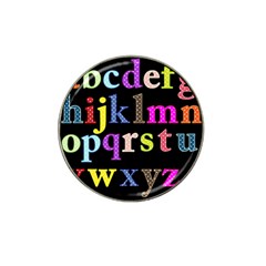 Alphabet Letters Colorful Polka Dots Letters In Lower Case Hat Clip Ball Marker by Simbadda