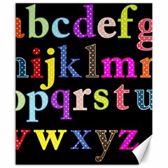 Alphabet Letters Colorful Polka Dots Letters In Lower Case Canvas 20  X 24   by Simbadda