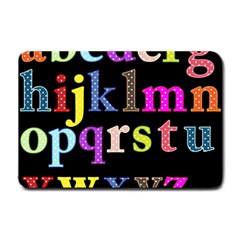 Alphabet Letters Colorful Polka Dots Letters In Lower Case Small Doormat  by Simbadda