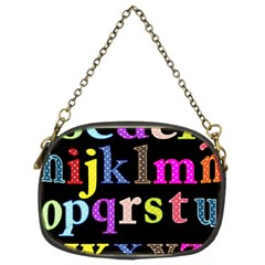 Alphabet Letters Colorful Polka Dots Letters In Lower Case Chain Purses (two Sides)  by Simbadda