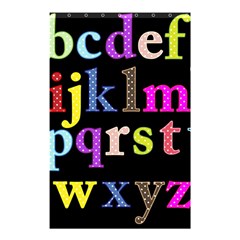 Alphabet Letters Colorful Polka Dots Letters In Lower Case Shower Curtain 48  X 72  (small)  by Simbadda