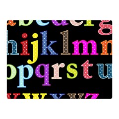 Alphabet Letters Colorful Polka Dots Letters In Lower Case Double Sided Flano Blanket (mini)  by Simbadda