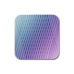 Abstract Lines Background Rubber Square Coaster (4 Pack)  by Simbadda