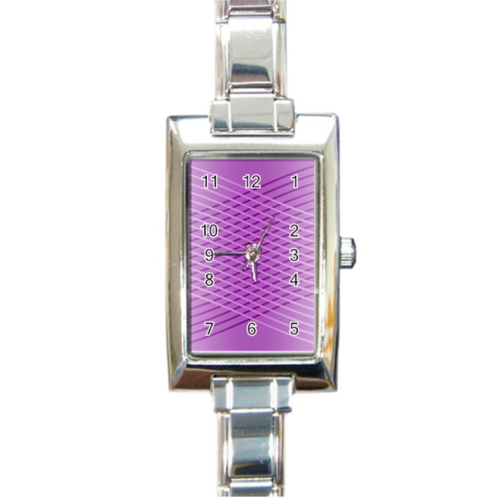 Abstract Lines Background Pattern Rectangle Italian Charm Watch