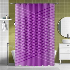 Abstract Lines Background Pattern Shower Curtain 48  X 72  (small)  by Simbadda